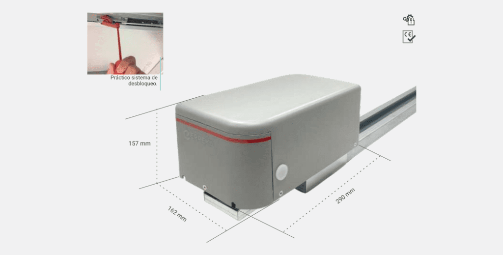 Motor Erreka MAXI 24Vdc para puertas de garaje y seccionales
